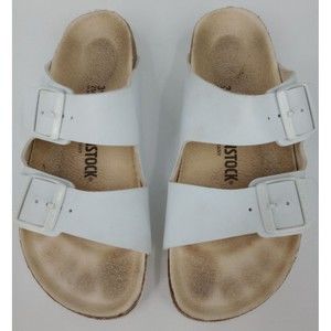 Birkenstock Arizona Size 39 White Double Strap Sandals